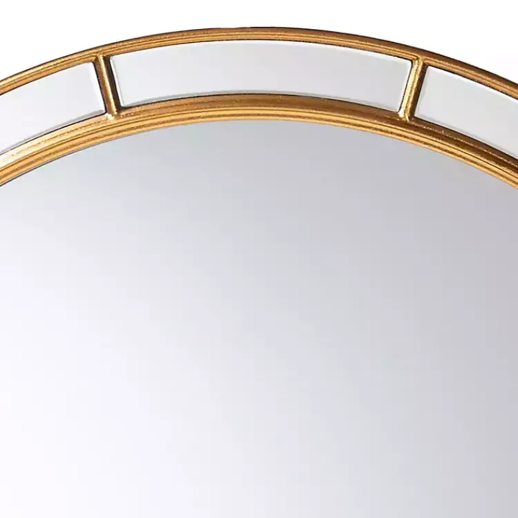 Decorative Mirrors-Kirklands Home Antique Goldleaf Round Wall Mirror