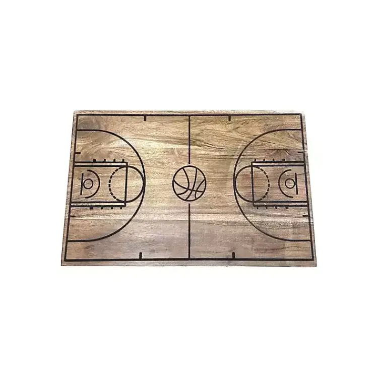 Serving & Entertaining-Kirklands Home Basketball Court Wooden Serving Board Brown