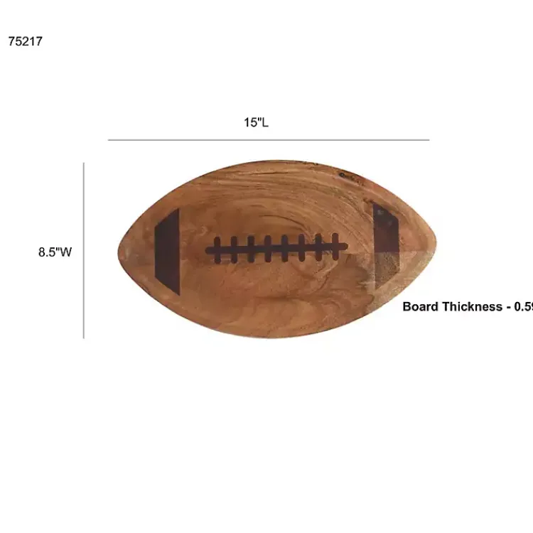 Serving & Entertaining-Kirklands Home Football Shaped Acacia Wood Serving Board Brown