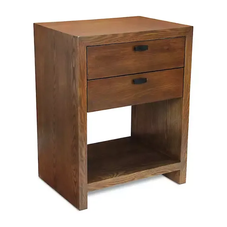 Dressers & Chests-Kirklands Home Vivara 2-Drawer Nightstand Brown