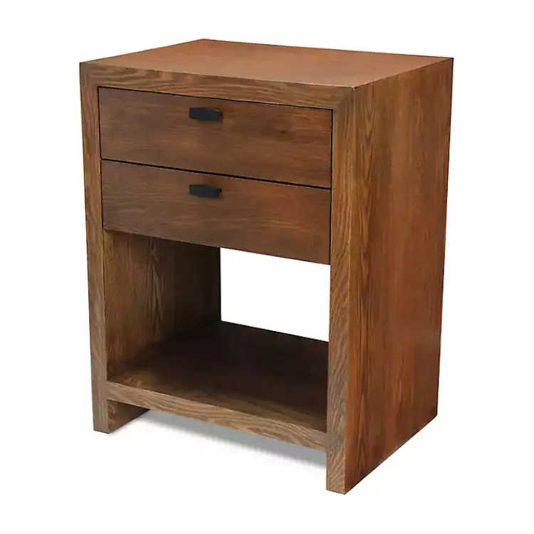 Dressers & Chests-Kirklands Home Vivara 2-Drawer Nightstand Brown