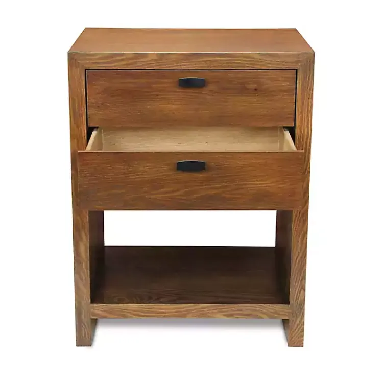 Dressers & Chests-Kirklands Home Vivara 2-Drawer Nightstand Brown