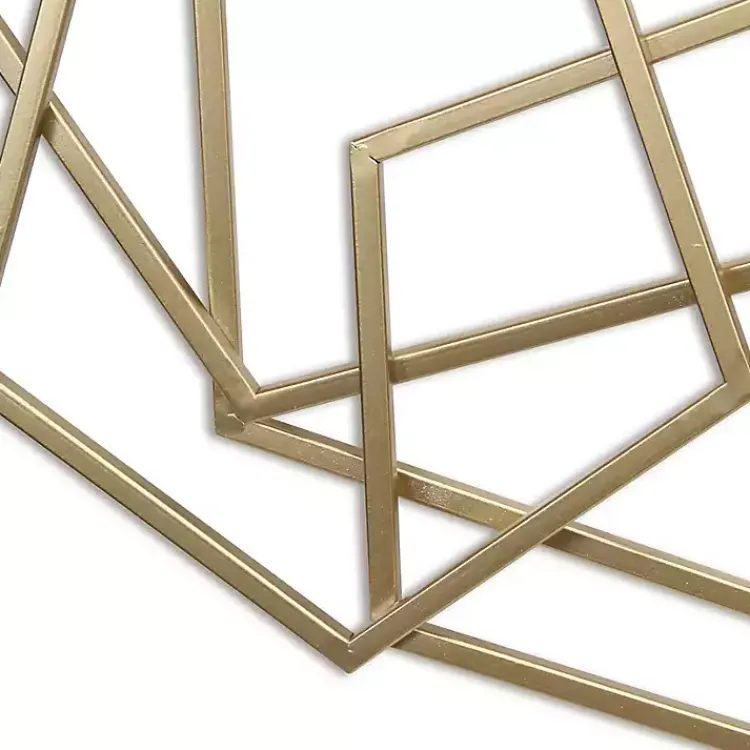 Wall Plaques-Kirklands Home Astraga Pentagon Plaque Gold