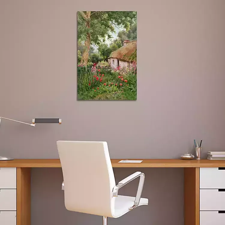 Canvas Art-Kirklands Home Cottage Garden Canvas Art Print Multi