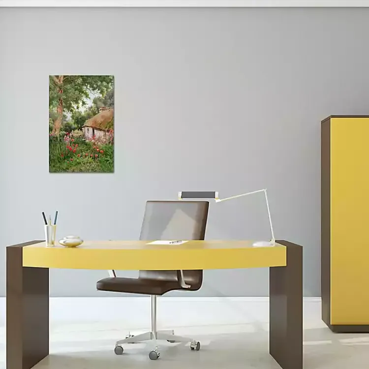 Canvas Art-Kirklands Home Cottage Garden Canvas Art Print Multi