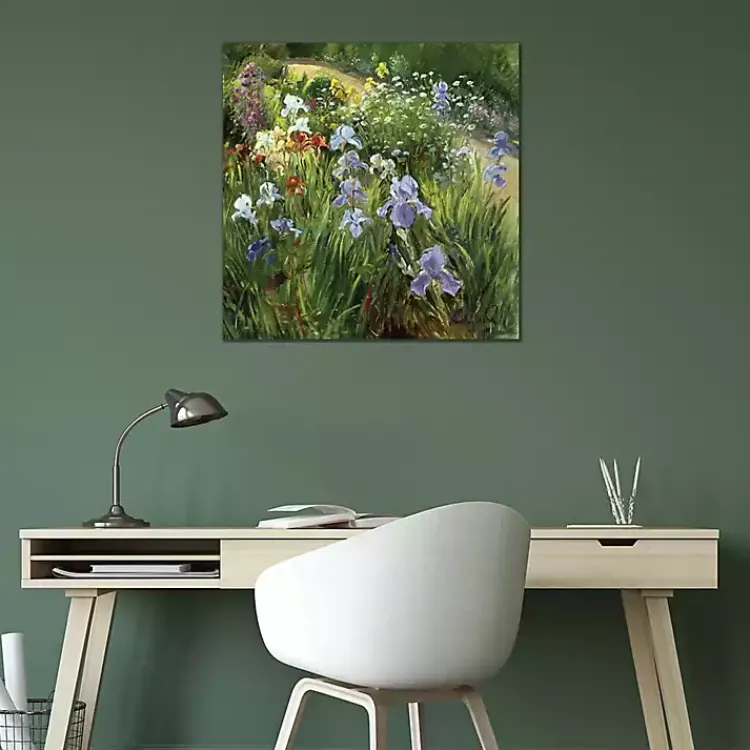 Canvas Art-Kirklands Home Irises and Oxeye Daisies Canvas Art Print Multi