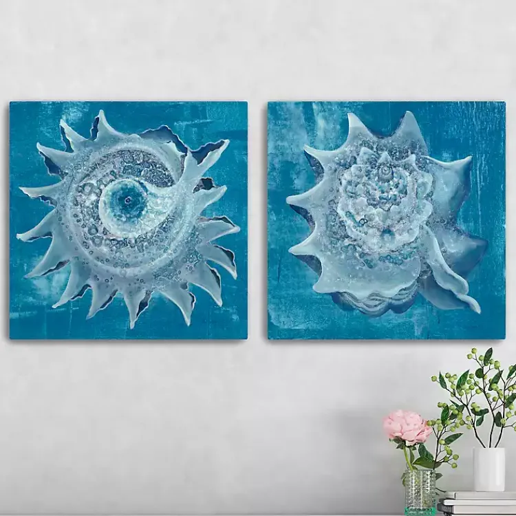 Canvas Art-Kirklands Home Seashore Canvas Art Prints, Set of 2 Blue