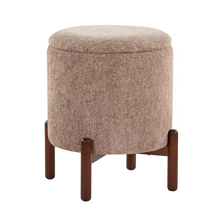 Benches & Ottomans-Kirklands Home Daniella Storage Ottoman Tan