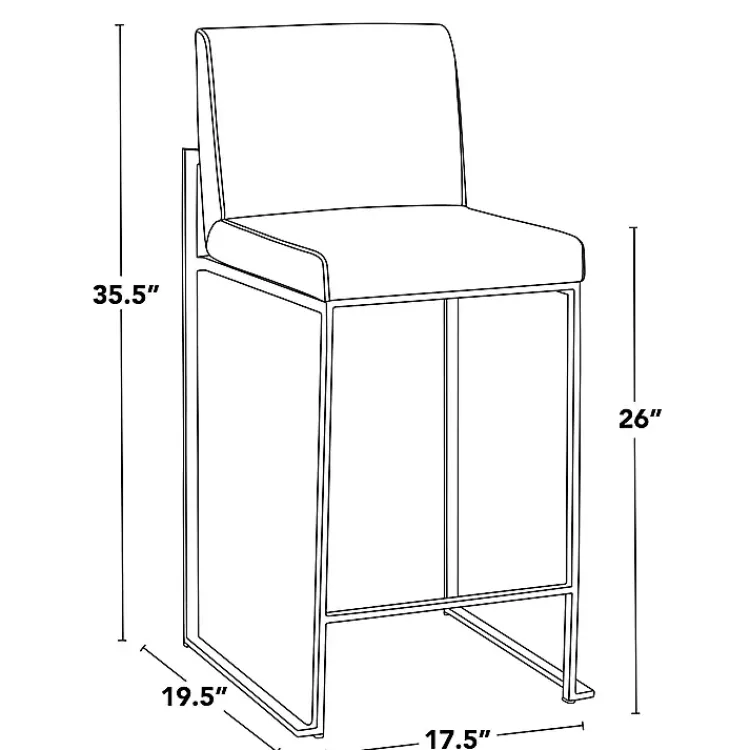 Bar Stools & Counter Height Stools-Kirklands Home Fiji Faux Leather Counter Stools, Set of 3 White