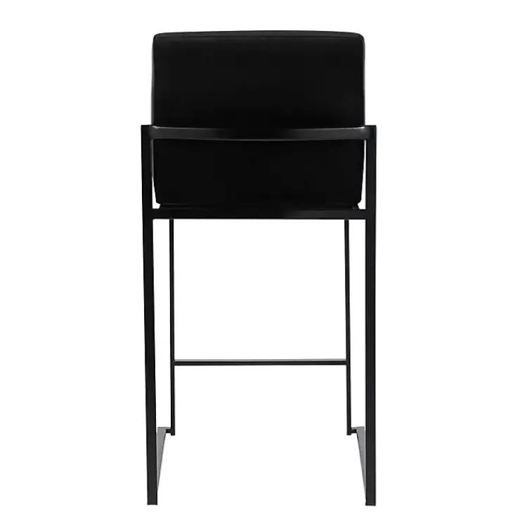 Bar Stools & Counter Height Stools-Kirklands Home Fiji Velvet Counter Stools, Set of 3 Black