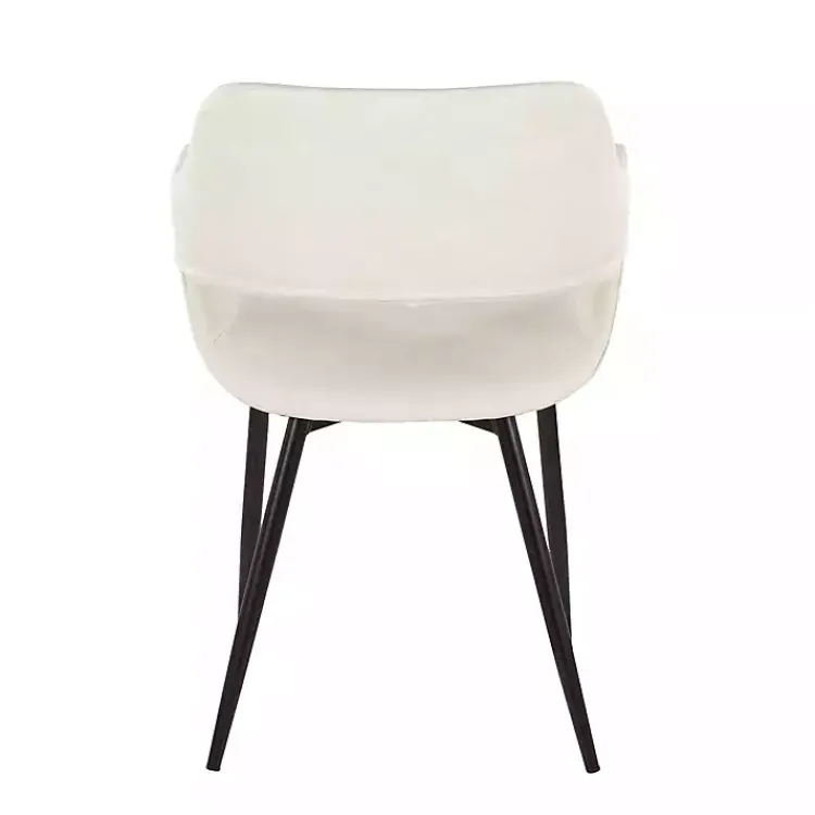 Dining Chairs-Kirklands Home Faux Leather Marge Dining Chairs, Set of 2 Ivory