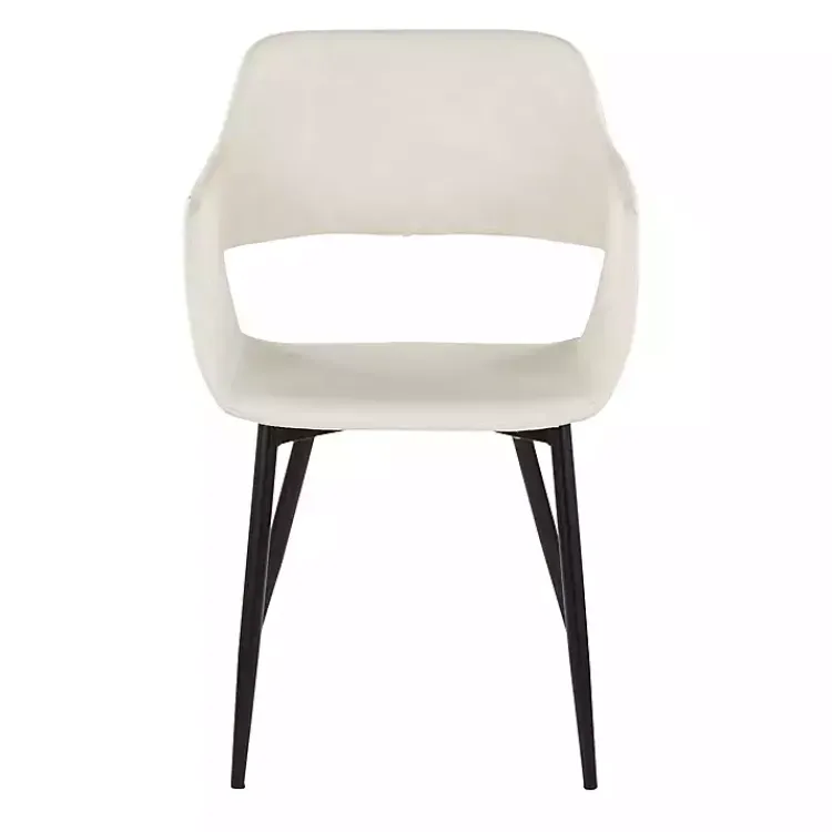 Dining Chairs-Kirklands Home Faux Leather Marge Dining Chairs, Set of 2 Ivory