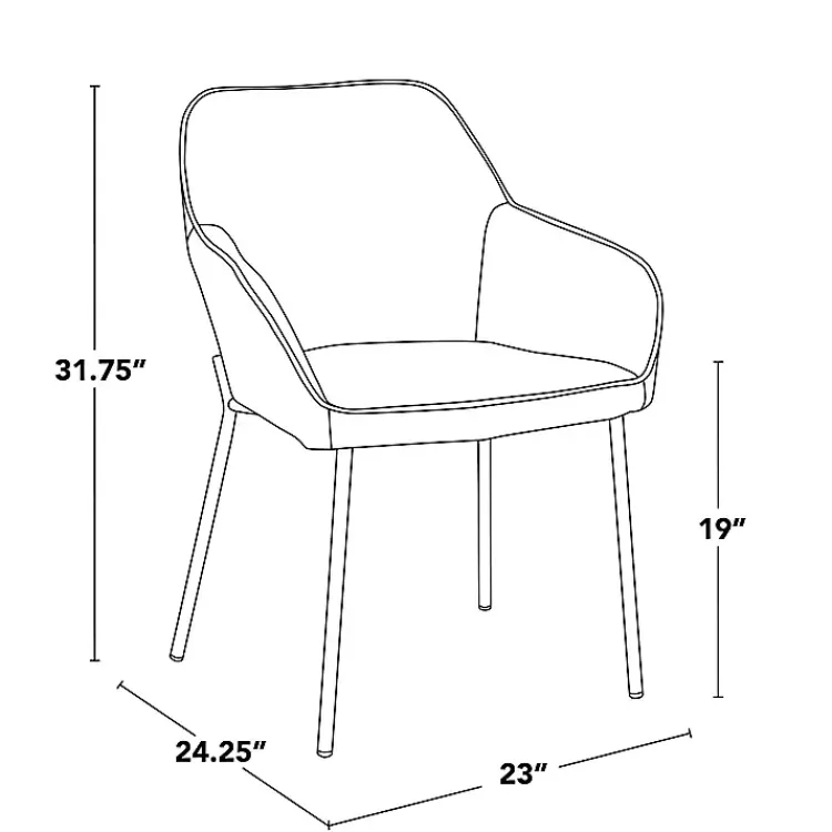 Dining Chairs-Kirklands Home Upholstered Daniella Dining Chairs, Set of 2 Ivory