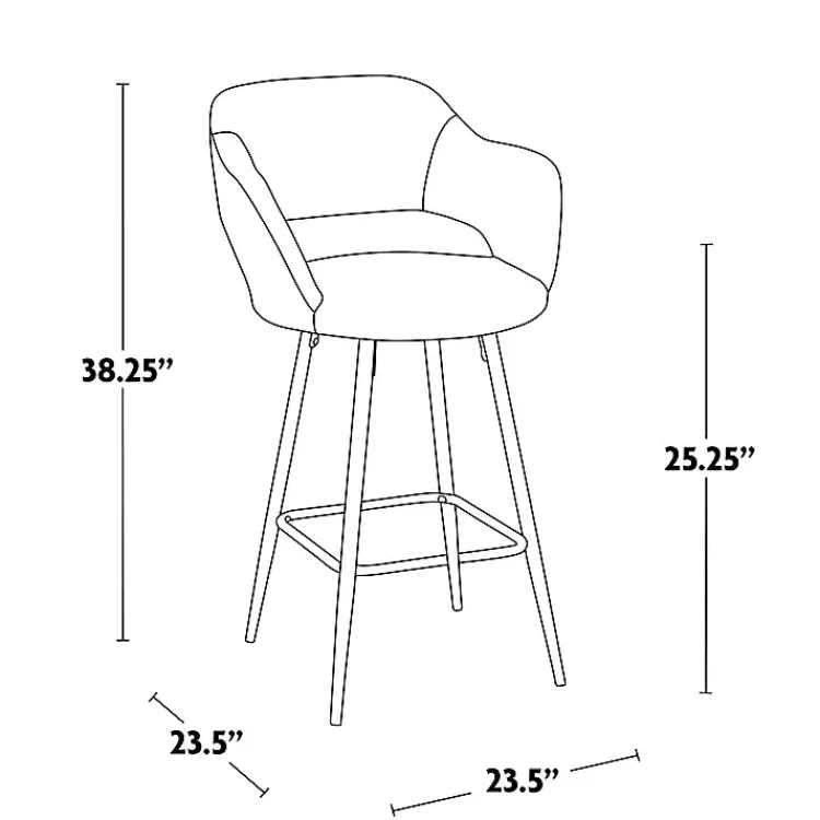 Bar Stools & Counter Height Stools-Kirklands Home Faux Leather Marge Counter Stools, Set of 2 Brown