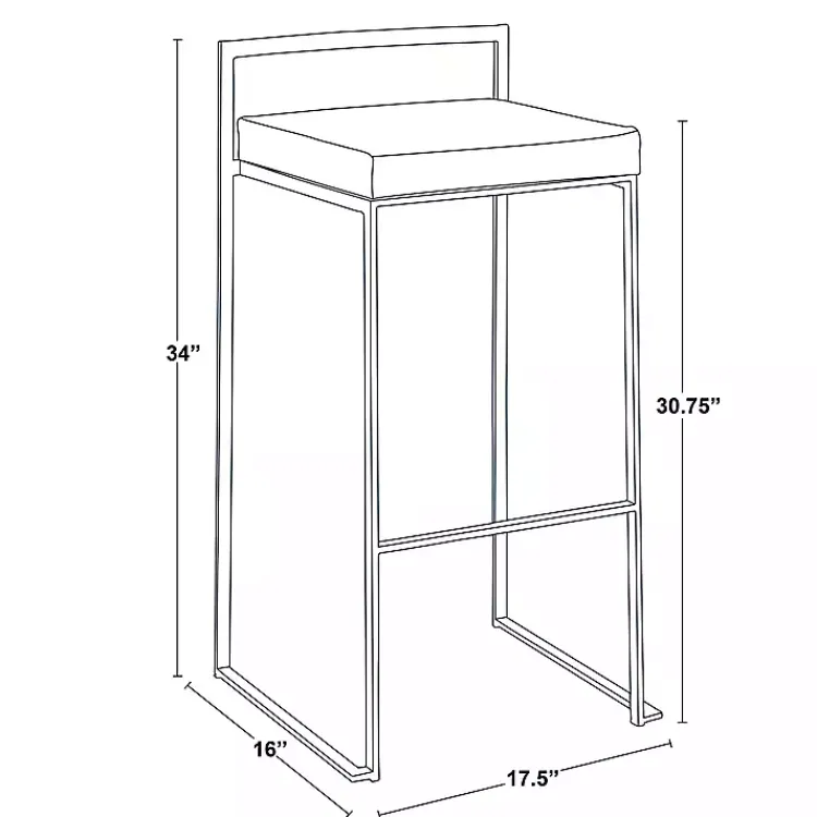 Bar Stools & Counter Height Stools-Kirklands Home Faux Leather Stackable Bar Stools, Set of 2 Brown