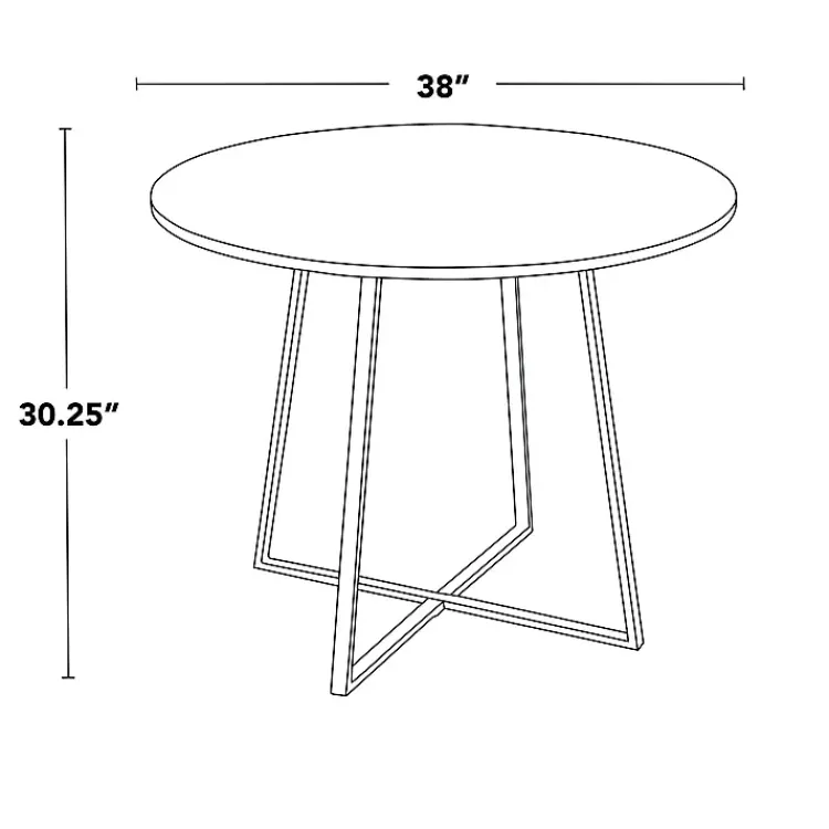Dining Tables-Kirklands Home Canary Cosmo Round Dining Table Black