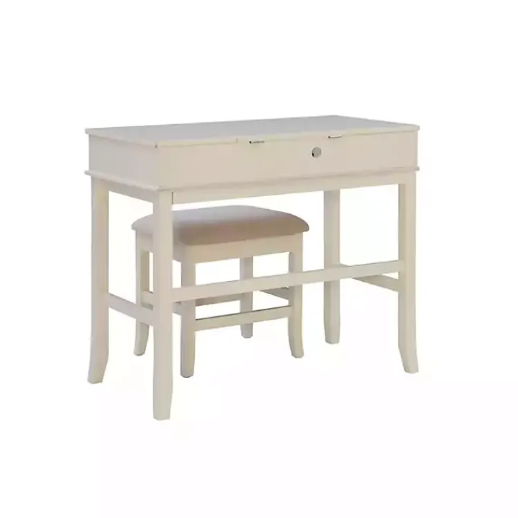 Dressers & Chests-Kirklands Home Cream Jennifer Flip-Top 2-pc. Vanity Set White