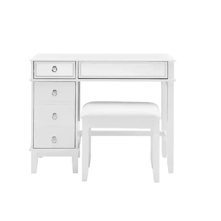 Dressers & Chests-Kirklands Home Eva Mirrored 2-pc. Vanity Set White
