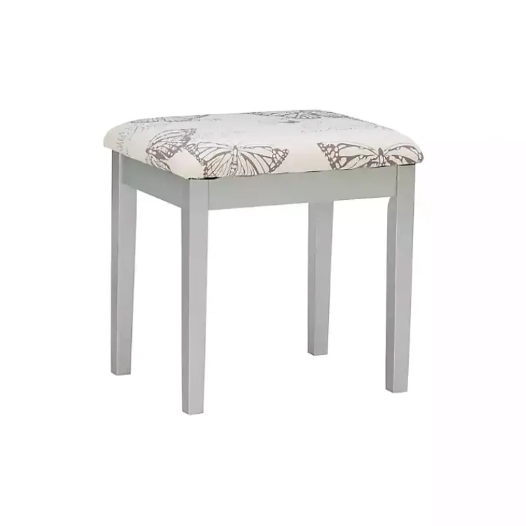 Dressers & Chests-Kirklands Home Silver Virginia Butterfly 2-pc. Vanity Set Gray