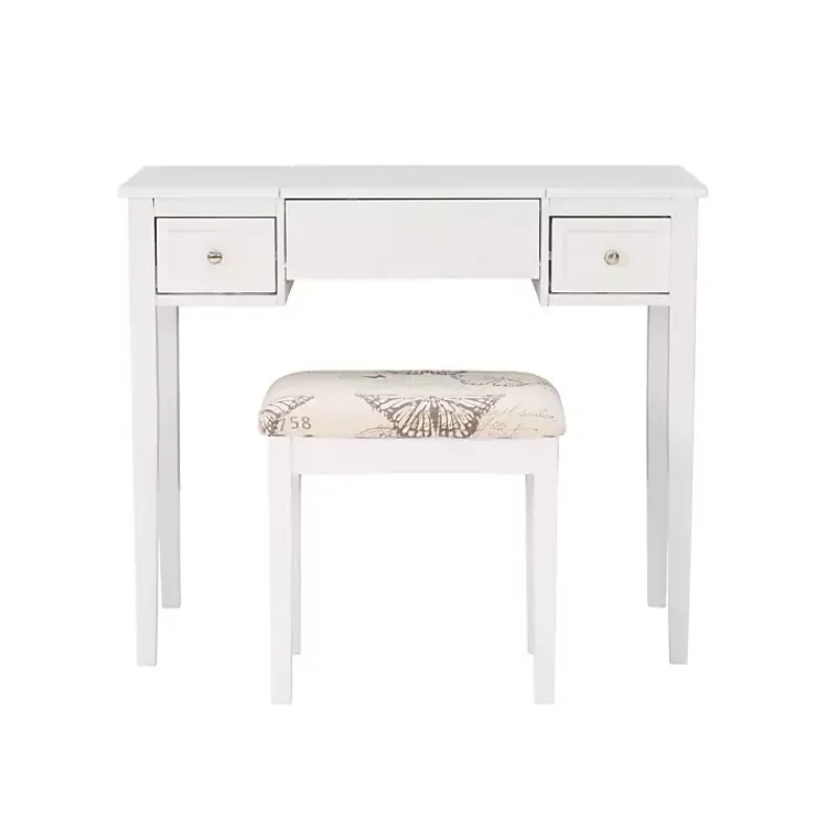 Dressers & Chests-Kirklands Home Virginia Butterfly 2-pc. Vanity Set White