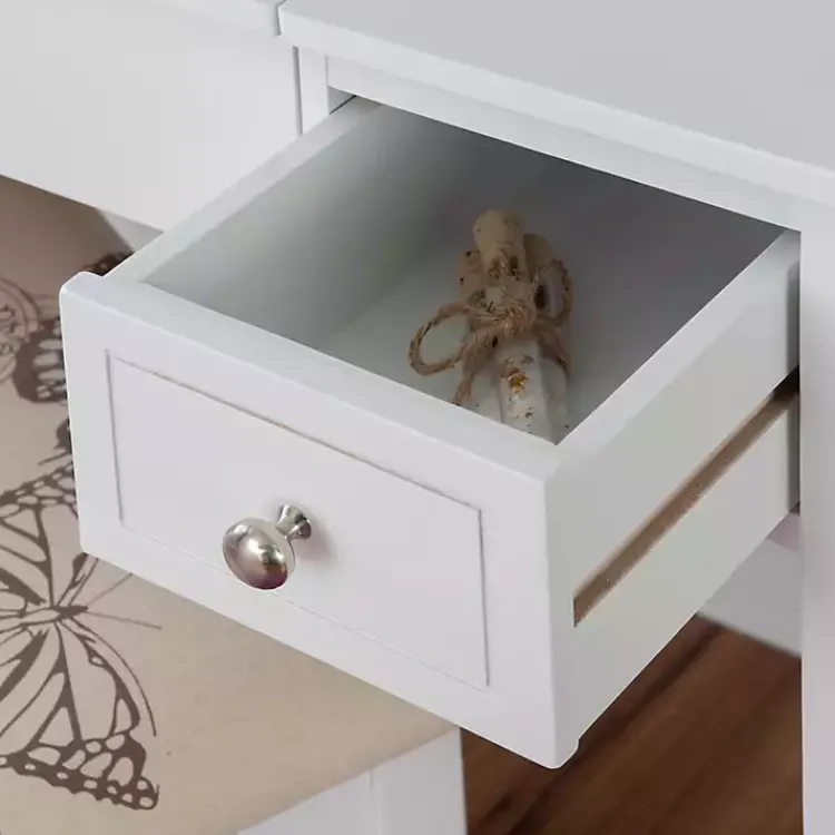 Dressers & Chests-Kirklands Home Virginia Butterfly 2-pc. Vanity Set White