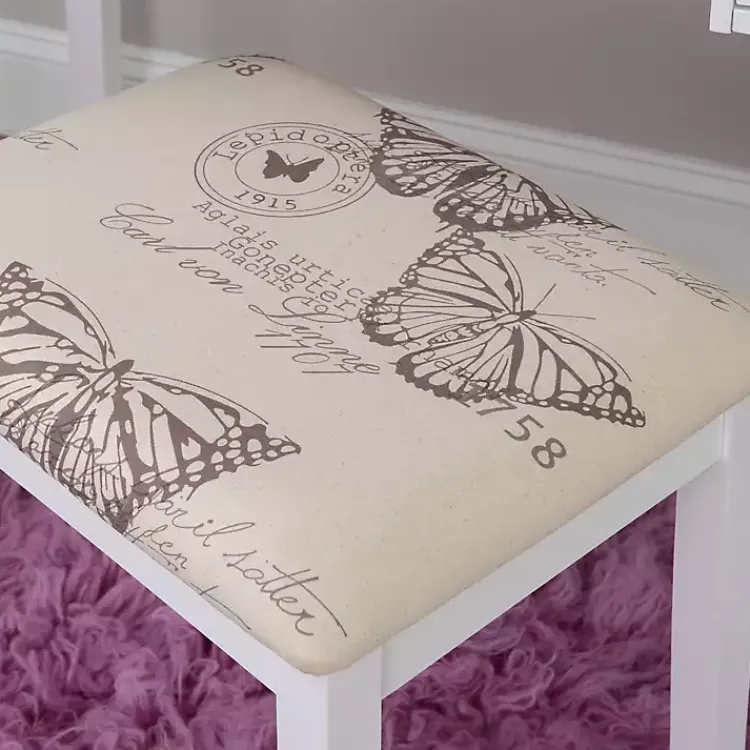 Dressers & Chests-Kirklands Home Virginia Butterfly 2-pc. Vanity Set White